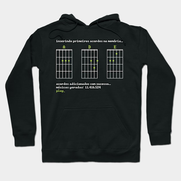 Three Magic Chords (green) Hoodie by MALOIK